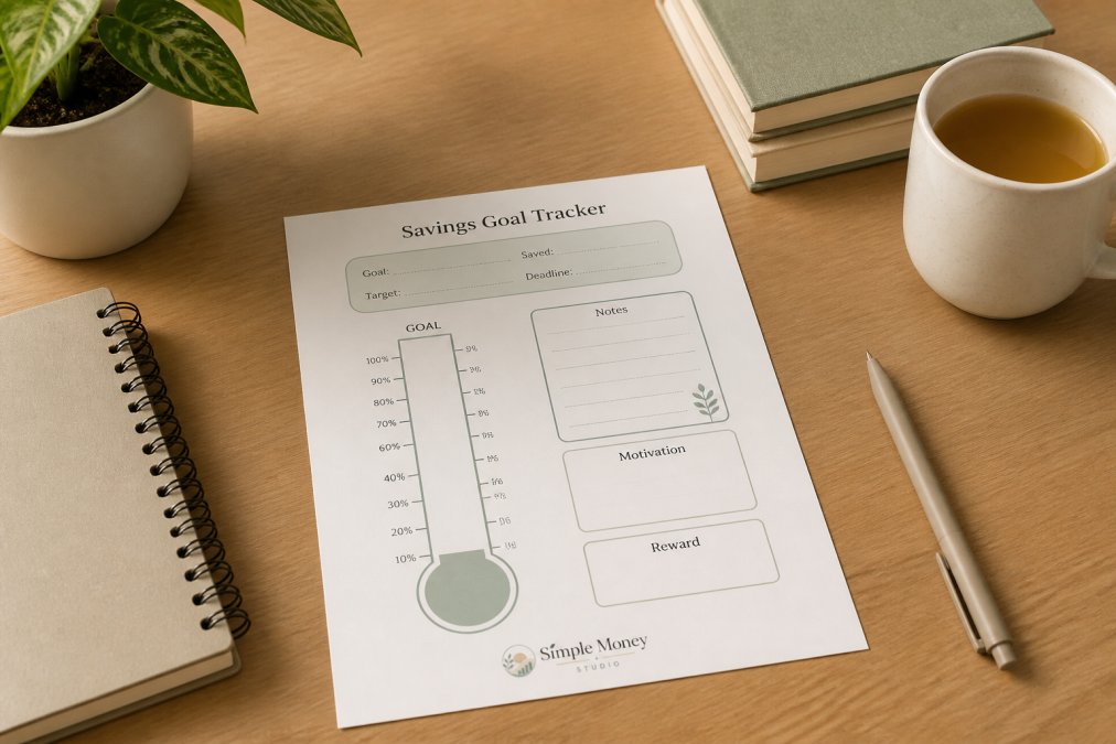 Printable Savings Goal Tracker Sheet: Track Progress