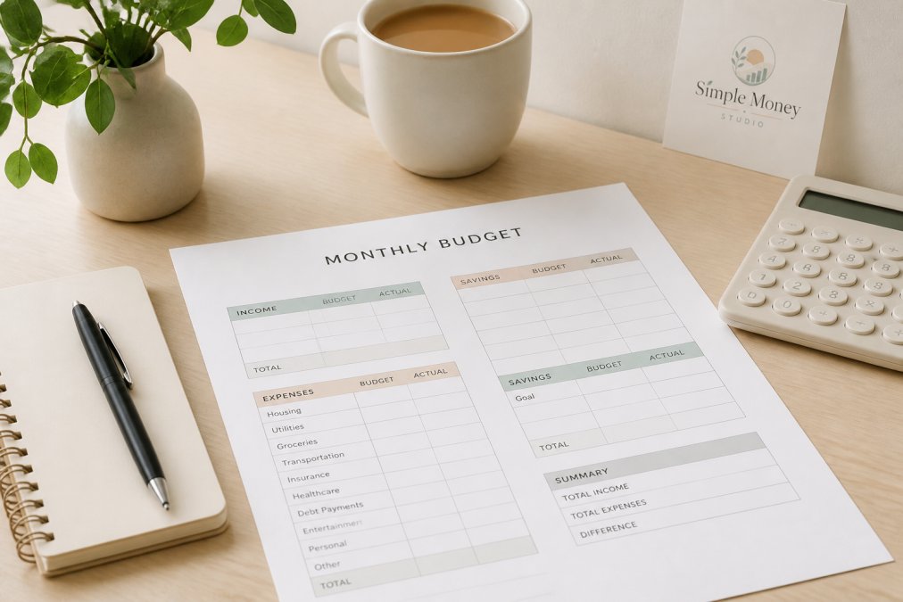 Simple Family Budget Template Printable